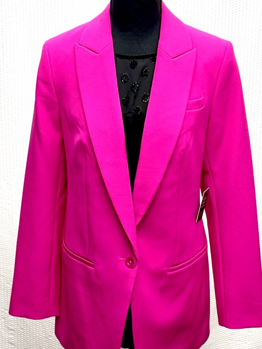 Express Fuchsia Lined Blazer Women’s Sz S NWT Tailored Stretch Pink Jacket